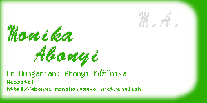 monika abonyi business card